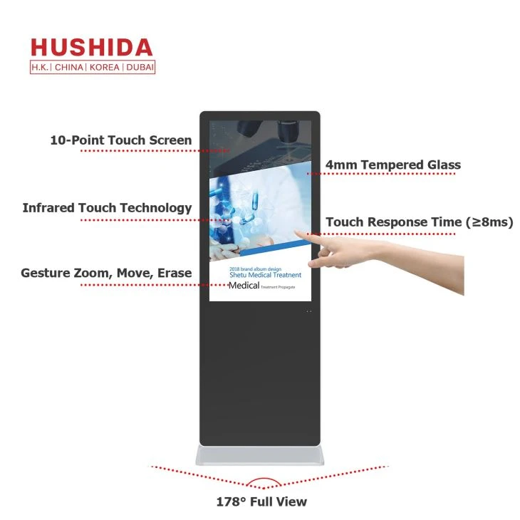 10 Points IR Touch Screen Floorstanding Display