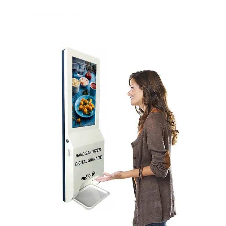 HUSHIDA Digital Signage With Hand Sanitizer Dispenser