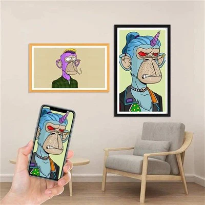 Duvara Monte Sanat NFT Ekran Çerçevesi